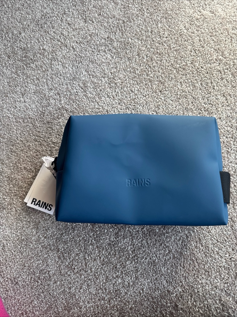 Rains Navy Waterproof Toiletry Bag for Men